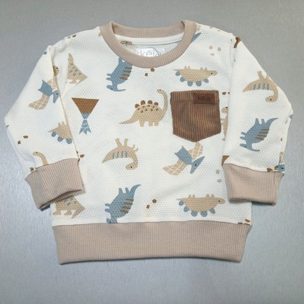 BUZO BEIGE CUELLO CAMISERO