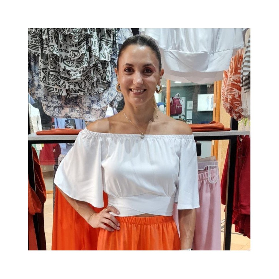 BLUSA CORTA BLANCA CHALIS