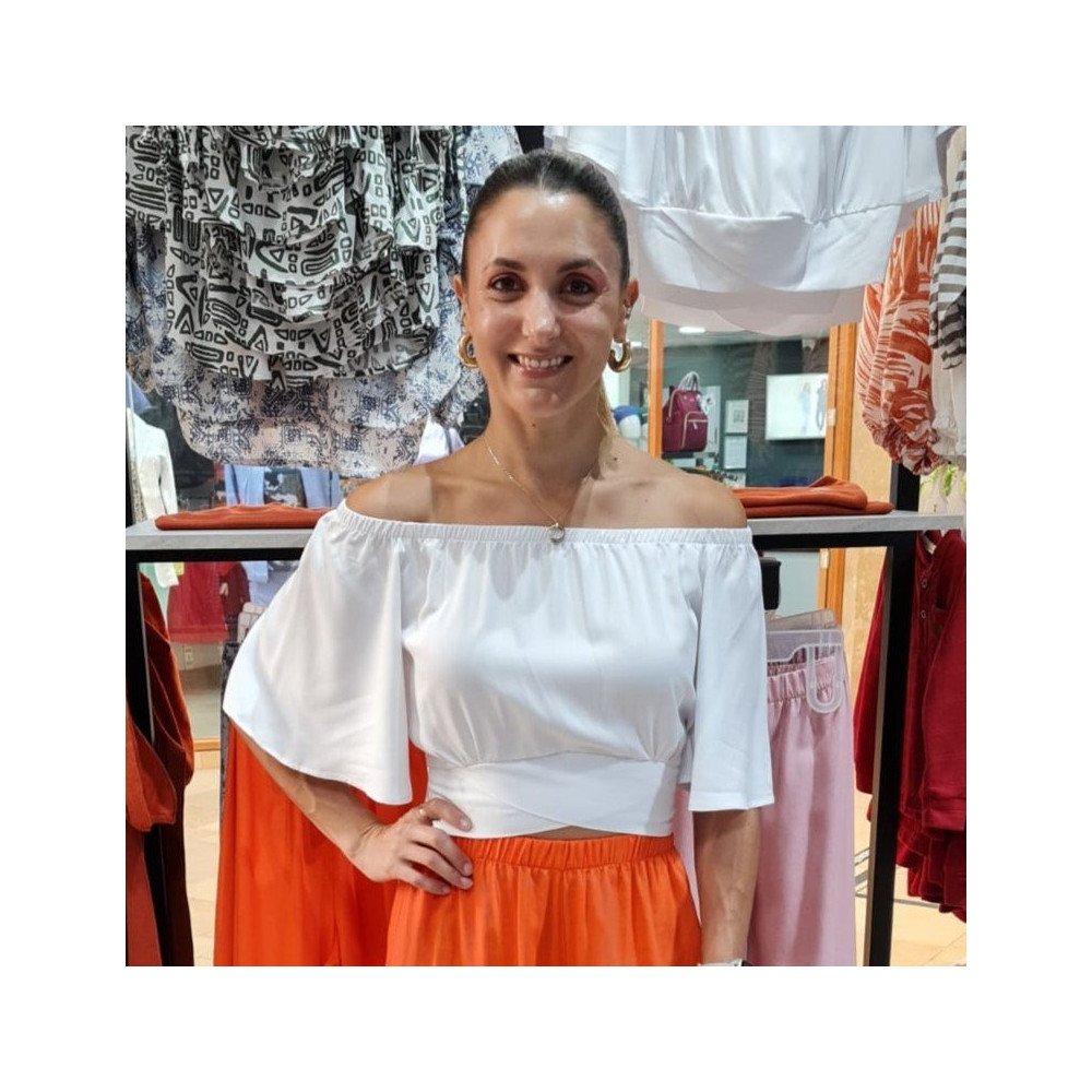 BLUSA CORTA BLANCA CHALIS