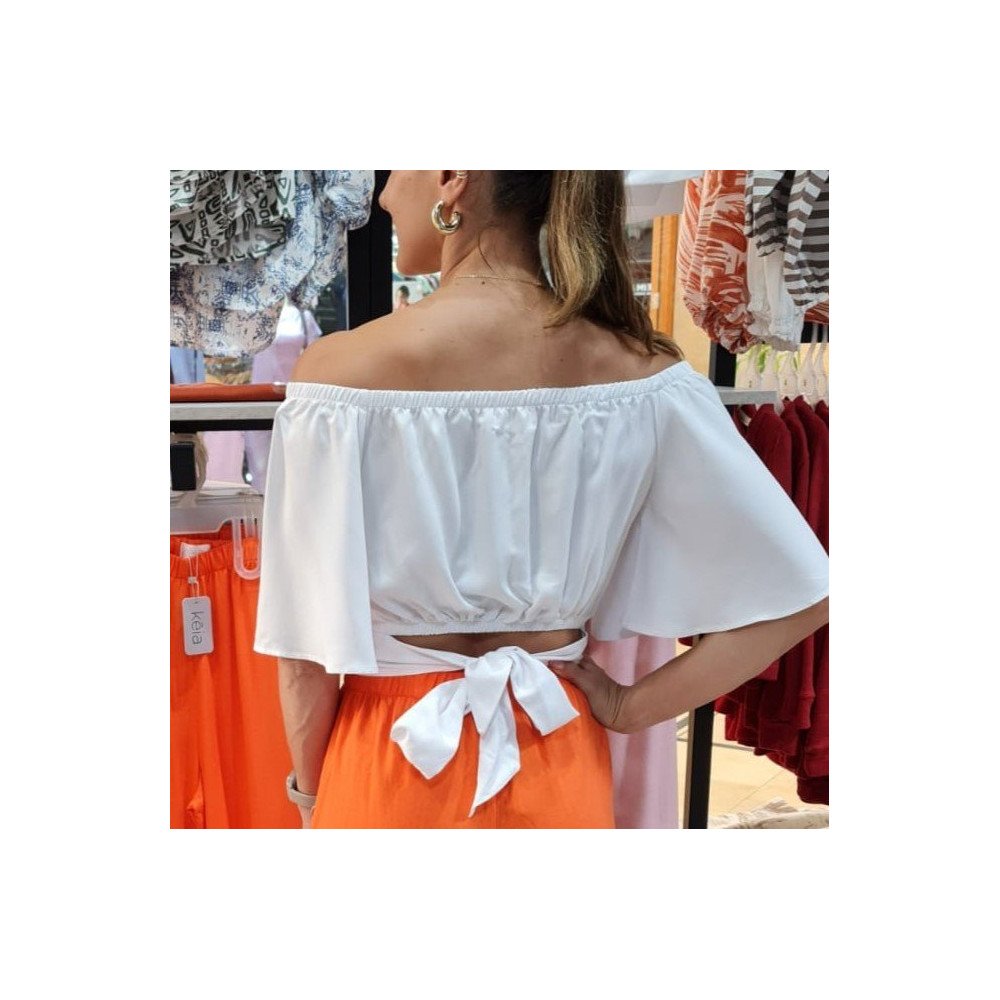 BLUSA CORTA BLANCA CHALIS