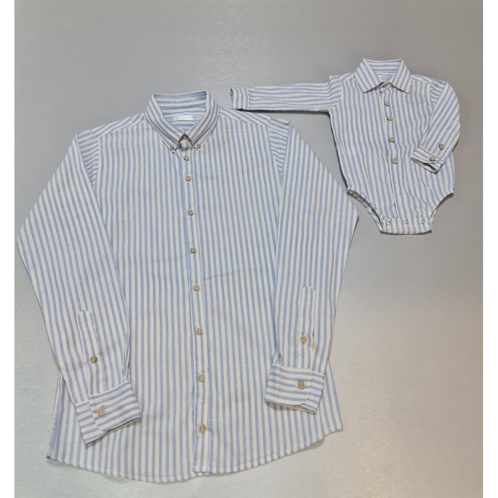 CAMISA M-L RAYAS CELESTES