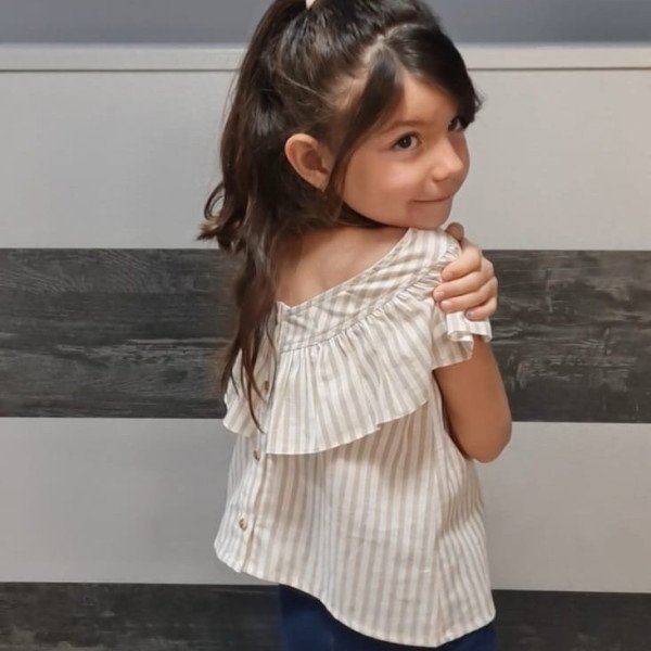 VESTIDO RAYAS CELESTES