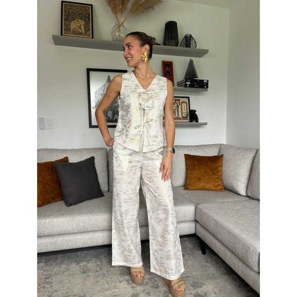 PANTALON DISEÑO DORADO