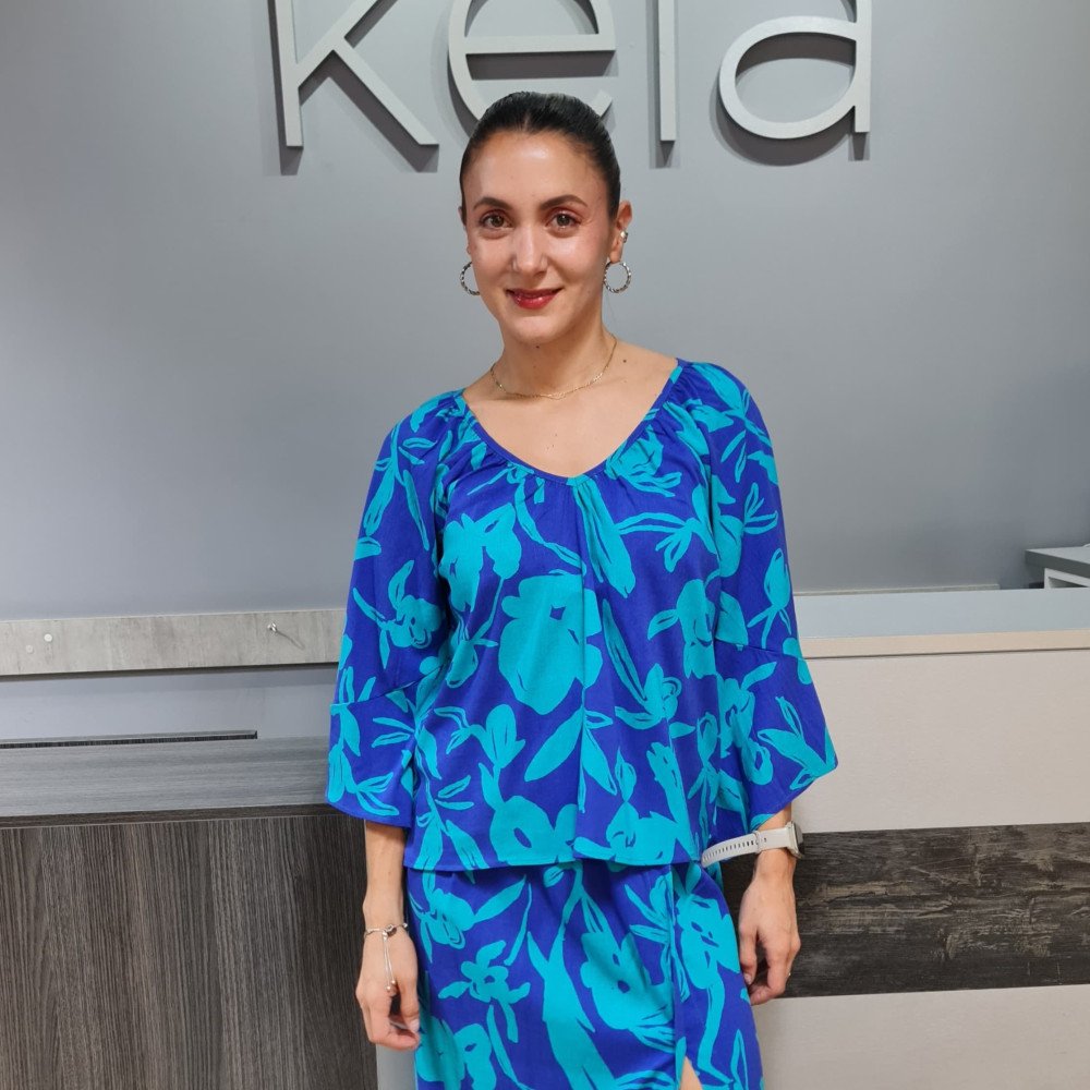 BLUSA ENCARRUJADA AZUL-TURQUESA