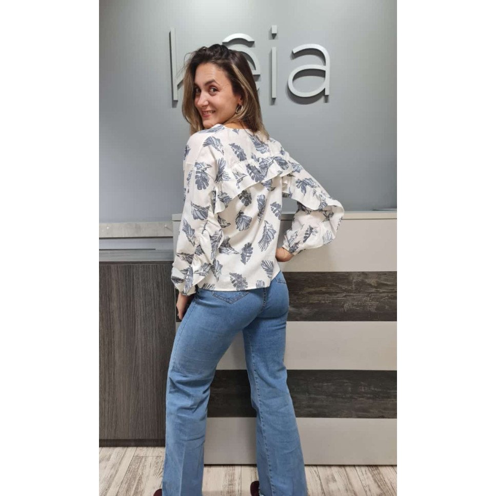 CAMISERA BLANCA DISEÑO GRIS