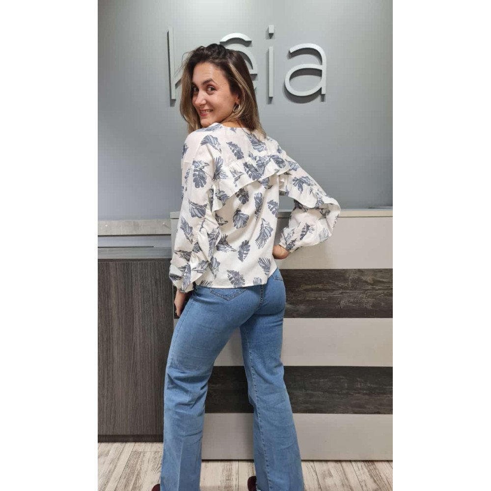 CAMISERA BLANCA DISEÑO GRIS