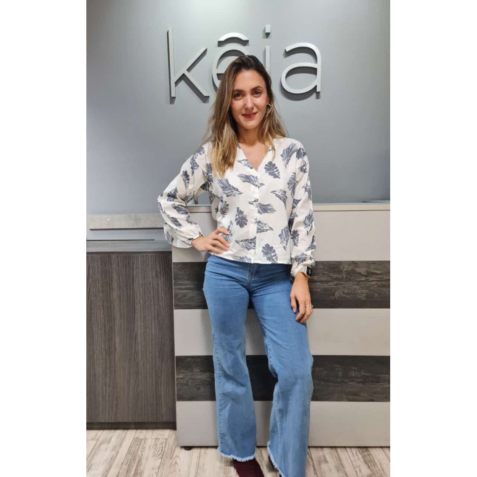 CAMISERA BLANCA DISEÑO GRIS