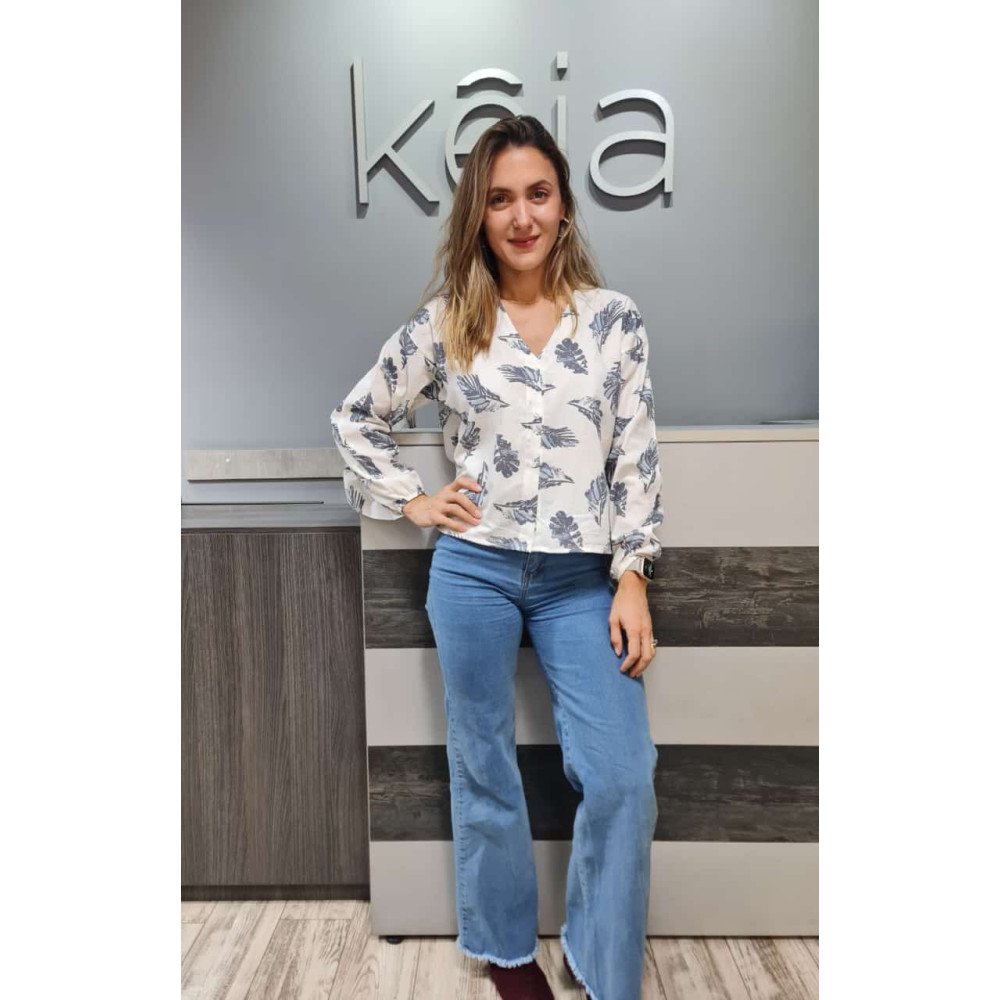 CAMISERA BLANCA DISEÑO GRIS