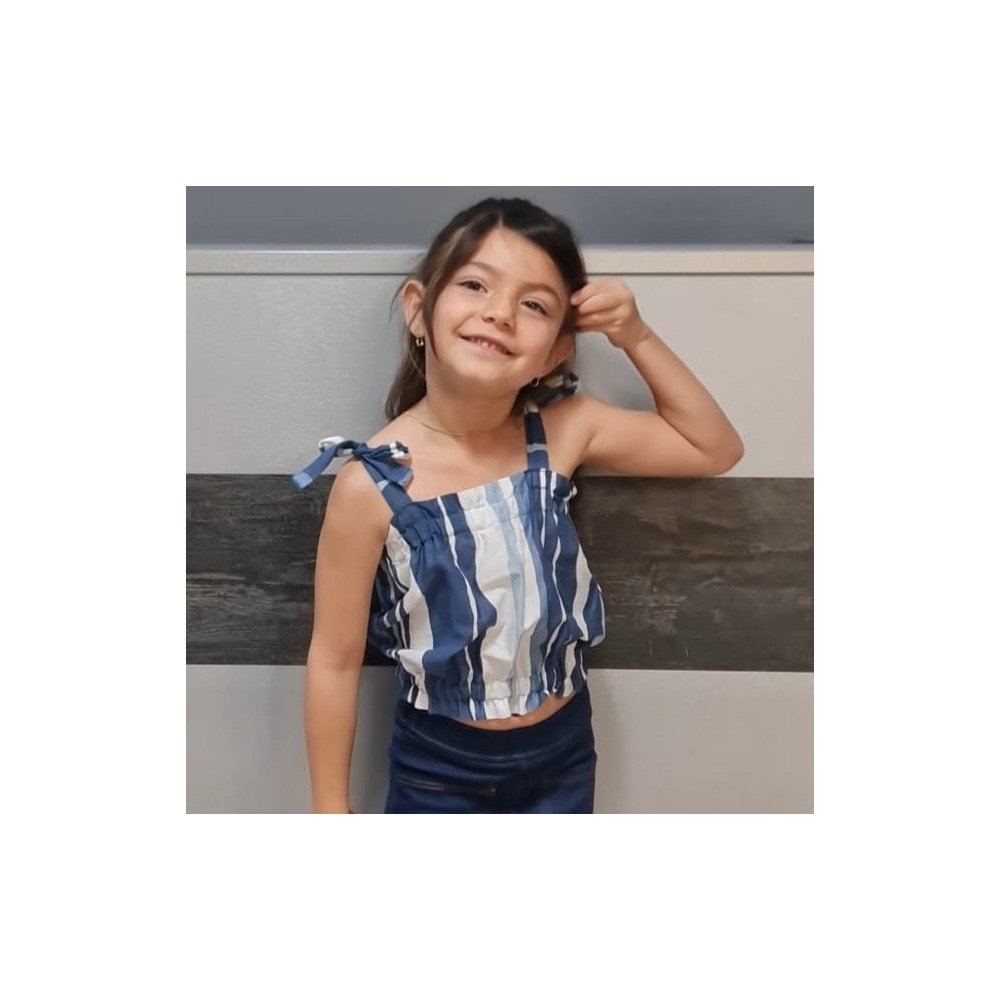 BLUSA TIRAS AZUL-CELESTE