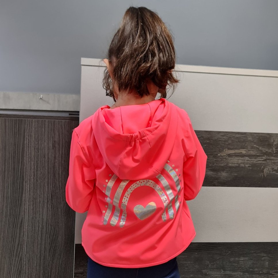 CHOMPA VIENTO ROSADO NEÓN