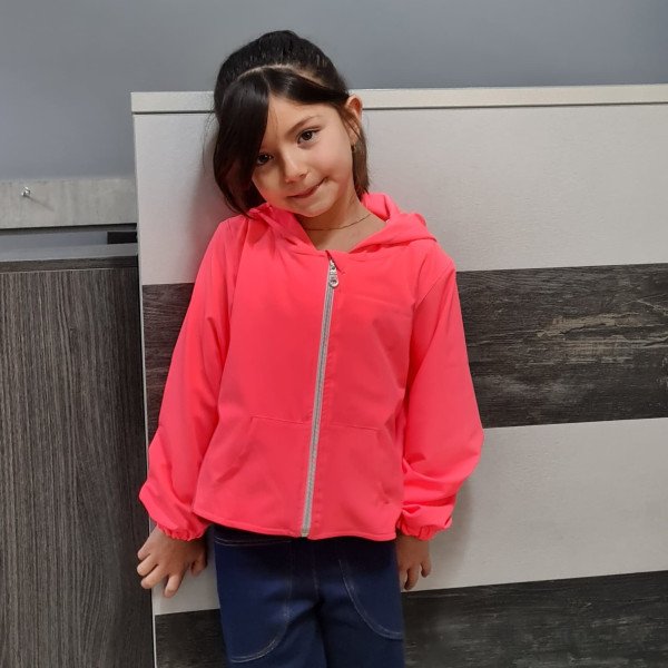 CHOMPA VIENTO ROSADO NEÓN