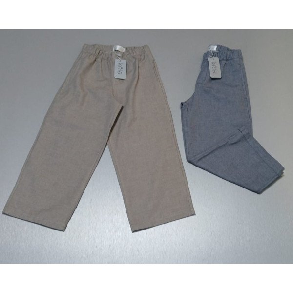 PANTALON LINO VERDE CIERRE