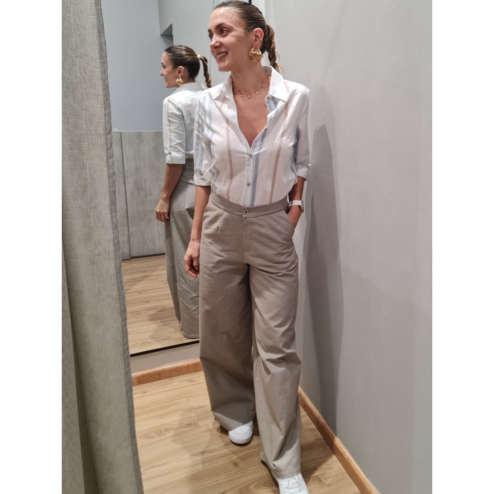 PANTALON CAFE JEAN PRETINA