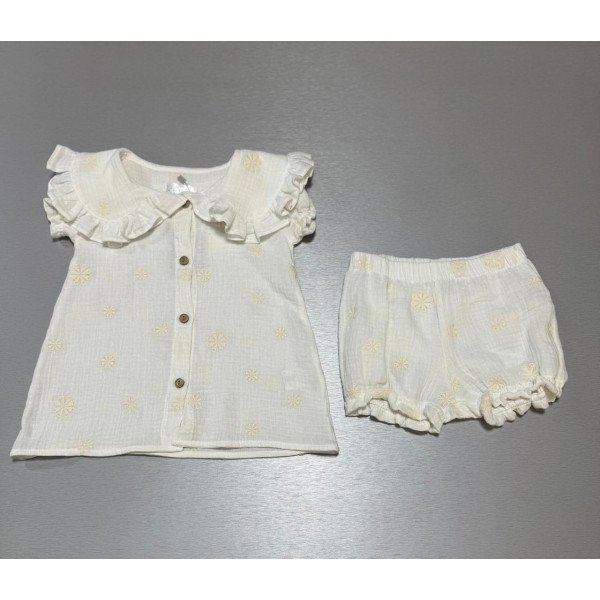 VESTIDO BLANCO BORDADO