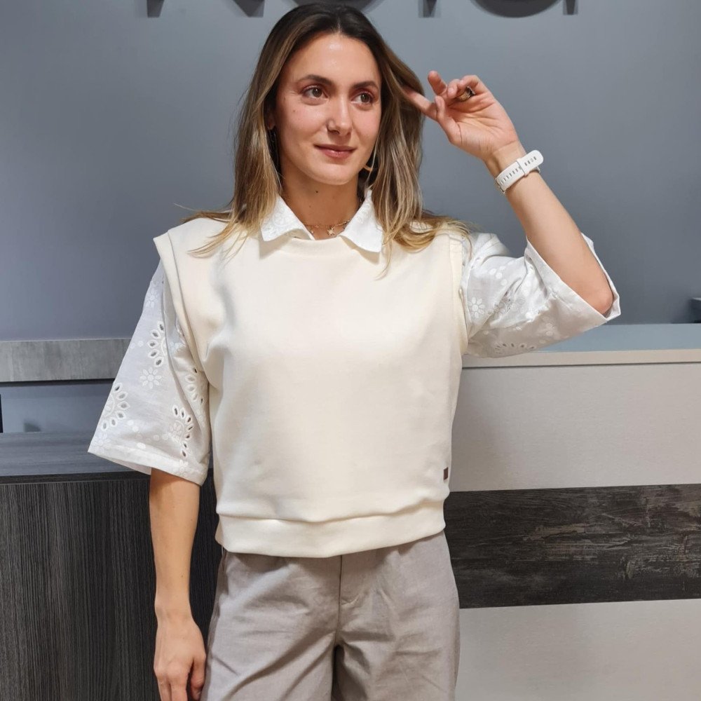 CHALECO ALGODÓN BEIGE