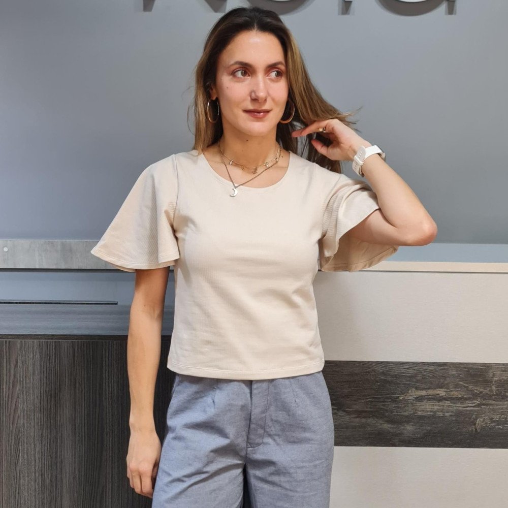 CAMISETA BEIGE M-OLEADA