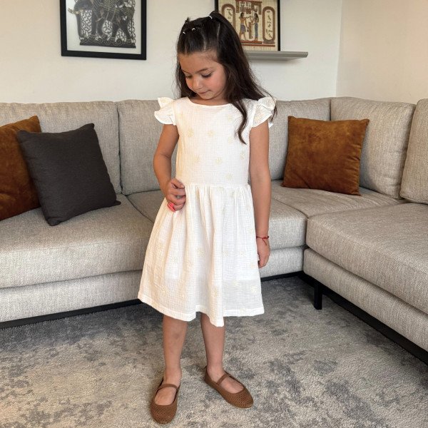 VESTIDO BLANCO BORDADO