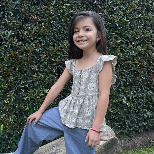 BLUSA S-M OJALILLO CELESTE