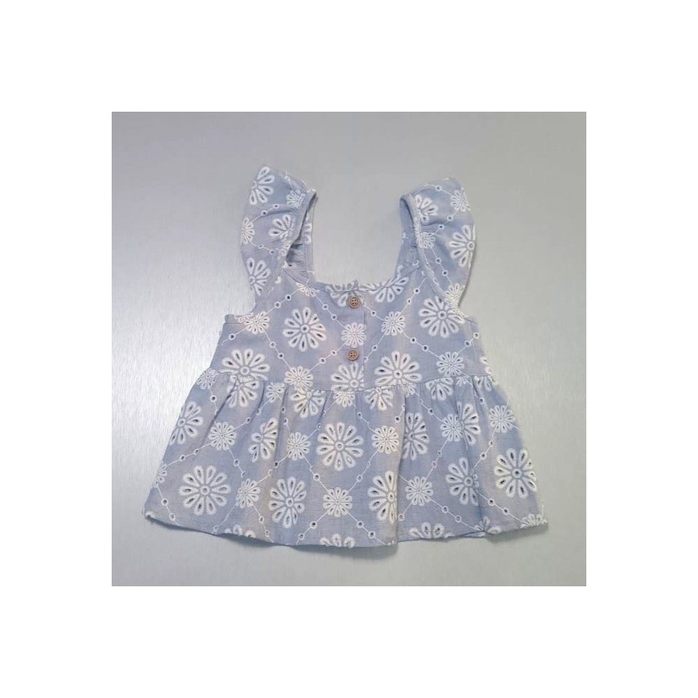 BLUSA S-M OJALILLO CELESTE