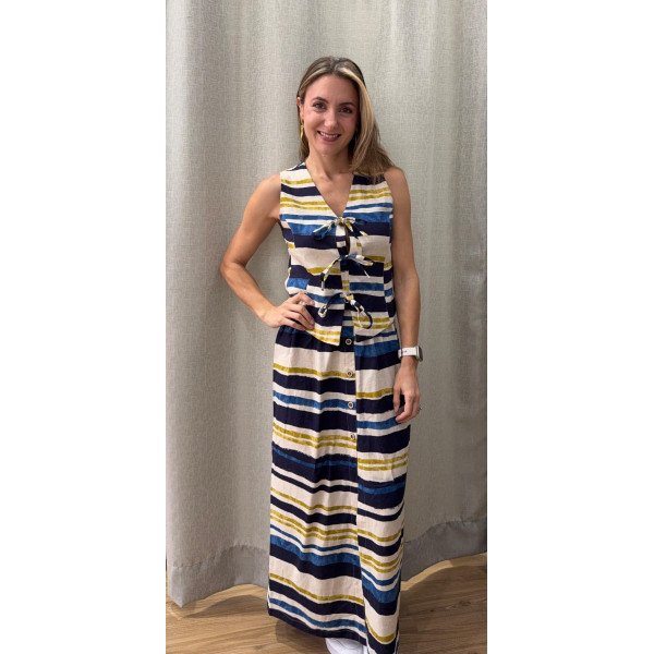 FALDA DISEÑO AZUL-BEIGE