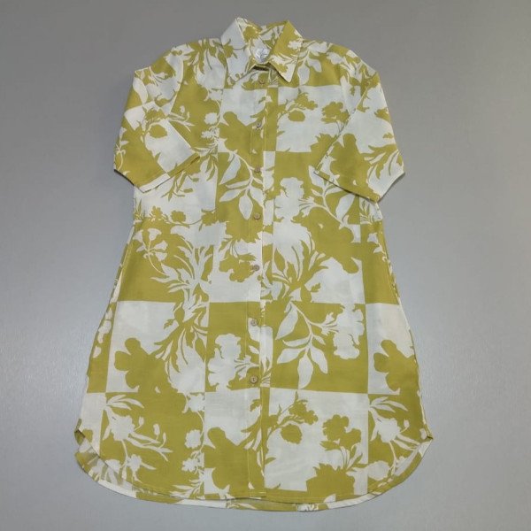 VESTIDO CAMISERO BLANCO- RAYAS CAFE VESTIDO CAMISERO BLANCO- RAYAS CAFE