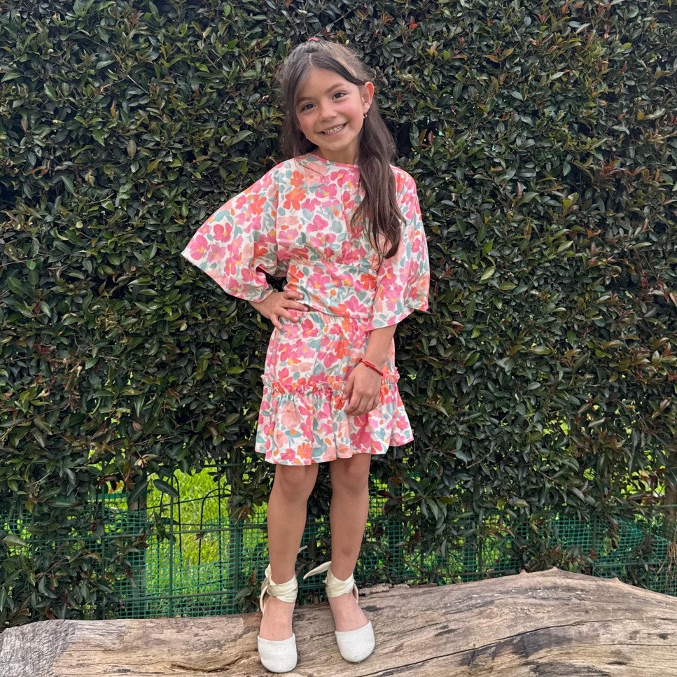 FALDA SHORT FLOREADA ROSADA FALDA SHORT FLOREADA ROSADA