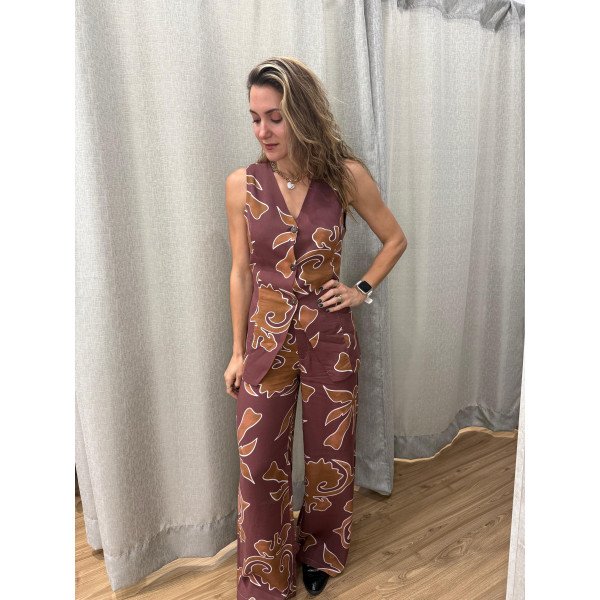 CHALECO LINO DISEÑO RAYAS