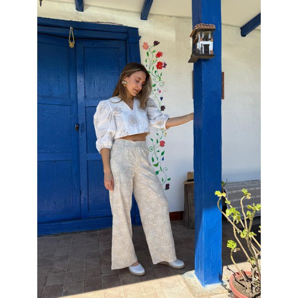 PANTALON PRETINA CRUDO OJALILLO