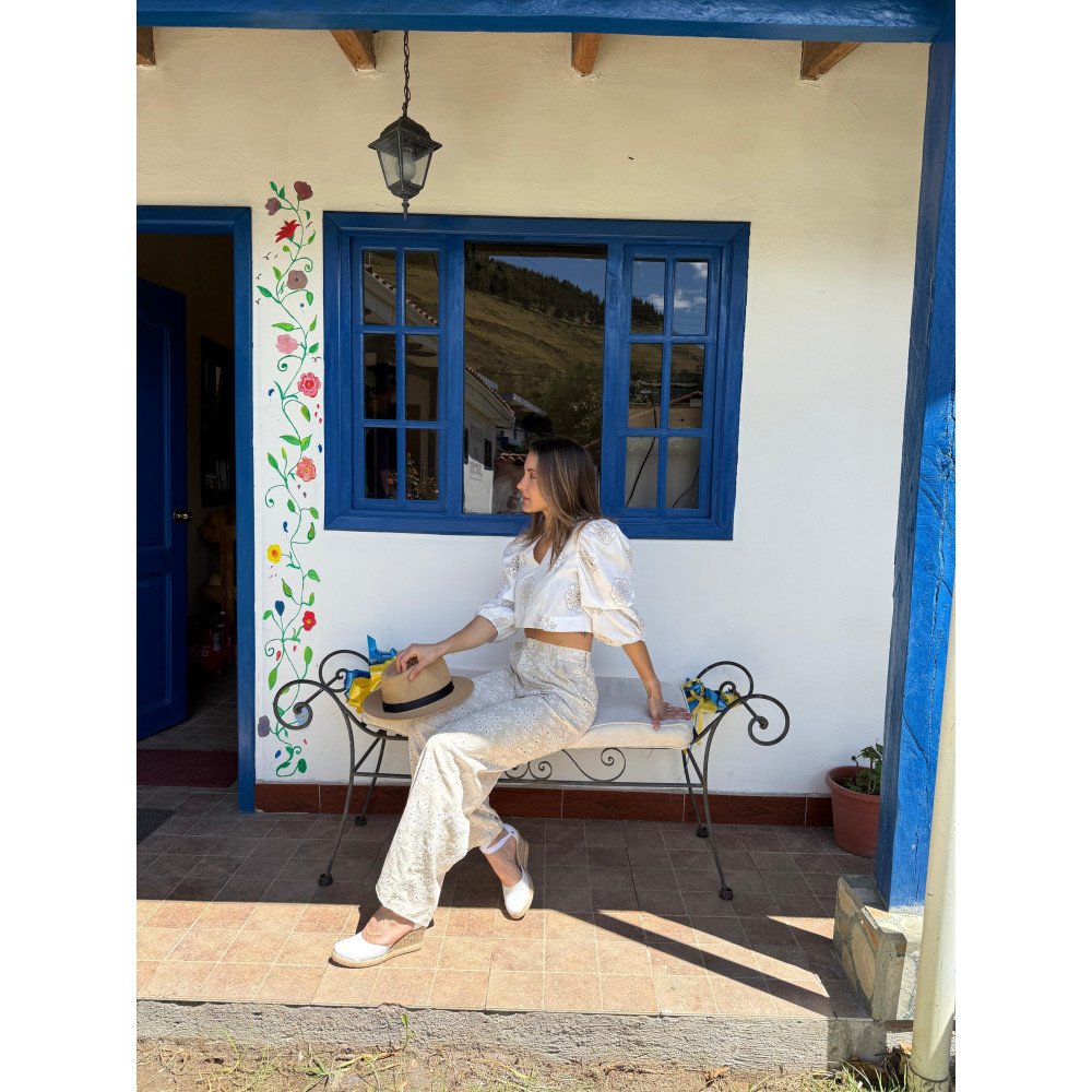 PANTALON LINO SEMILLA OJALILLO