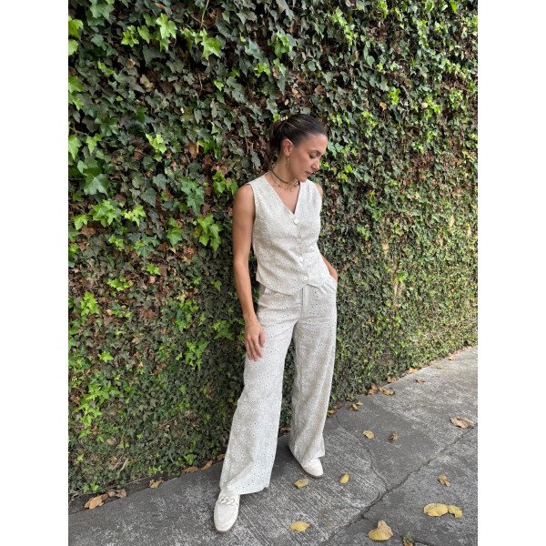 CHALECO LINO DISEÑO AZUL