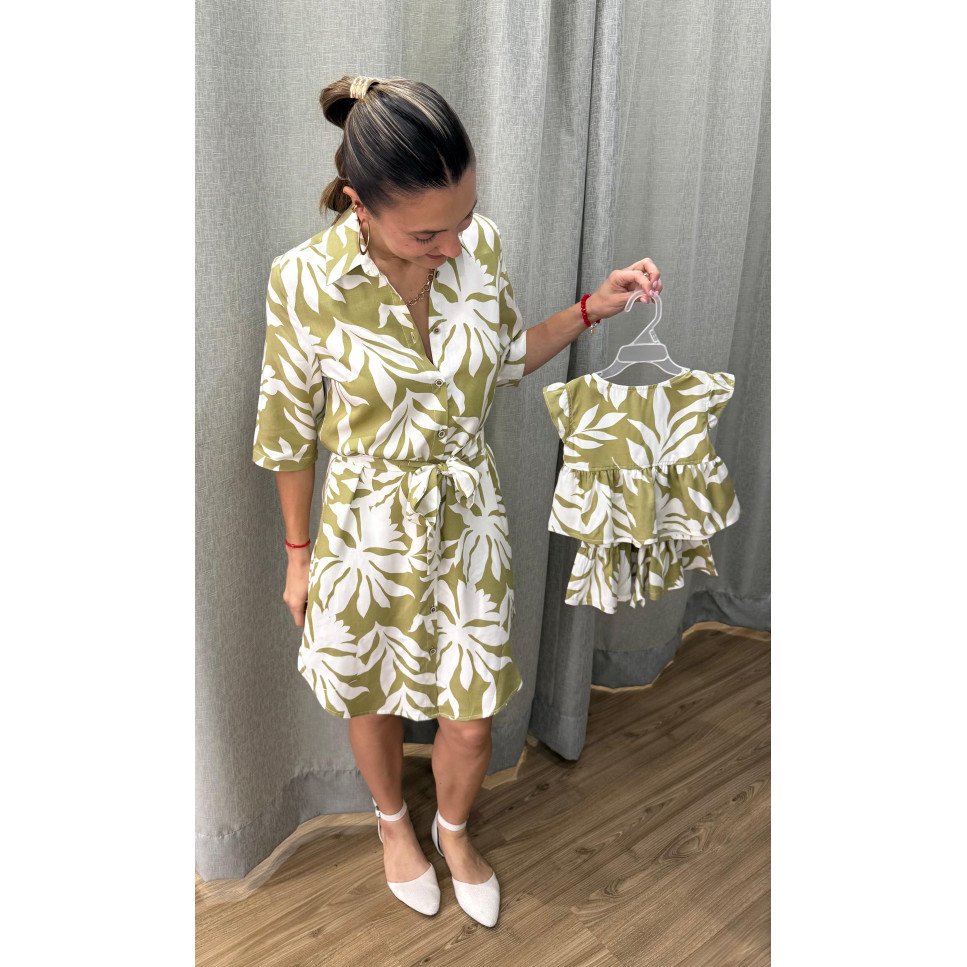 VESTIDO CAMISERO CHALIS-VERDE LIMON VESTIDO CAMISERO CHALIS-VERDE LIMON