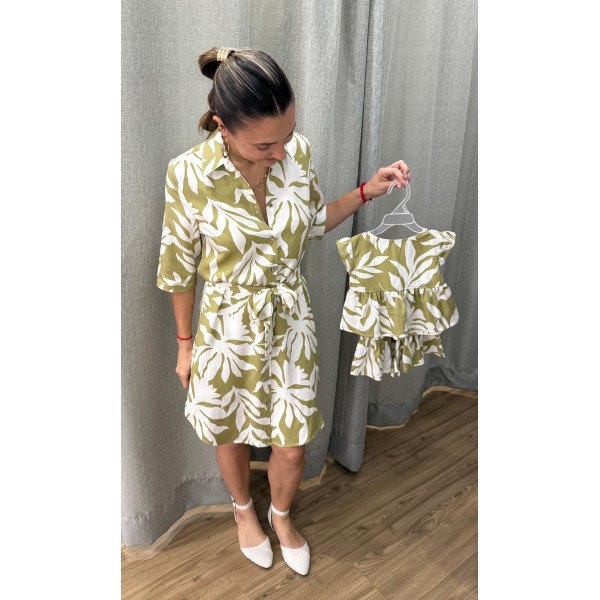 VESTIDO CAMISERO CHALIS-VERDE LIMON