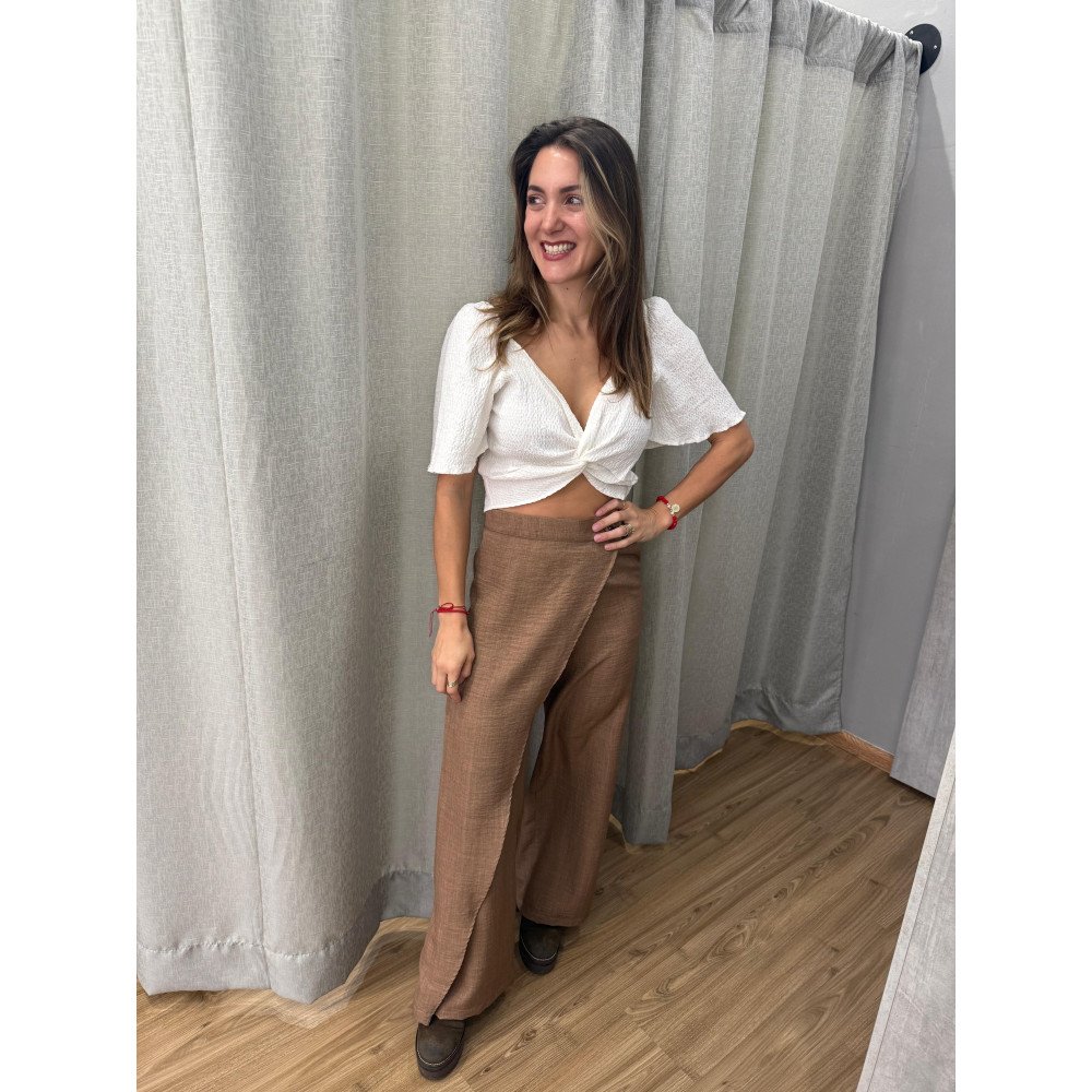PANTALON FALDA CAMEL