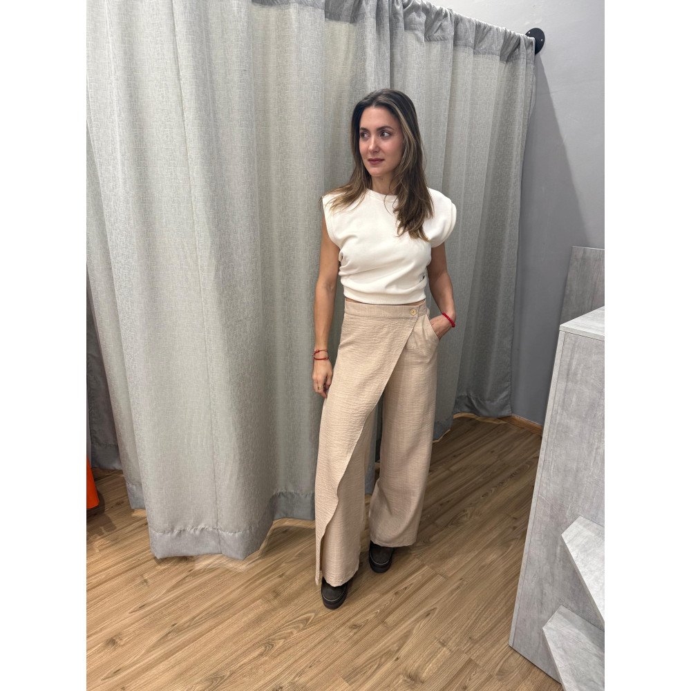 PANTALON FALDA BEIGE