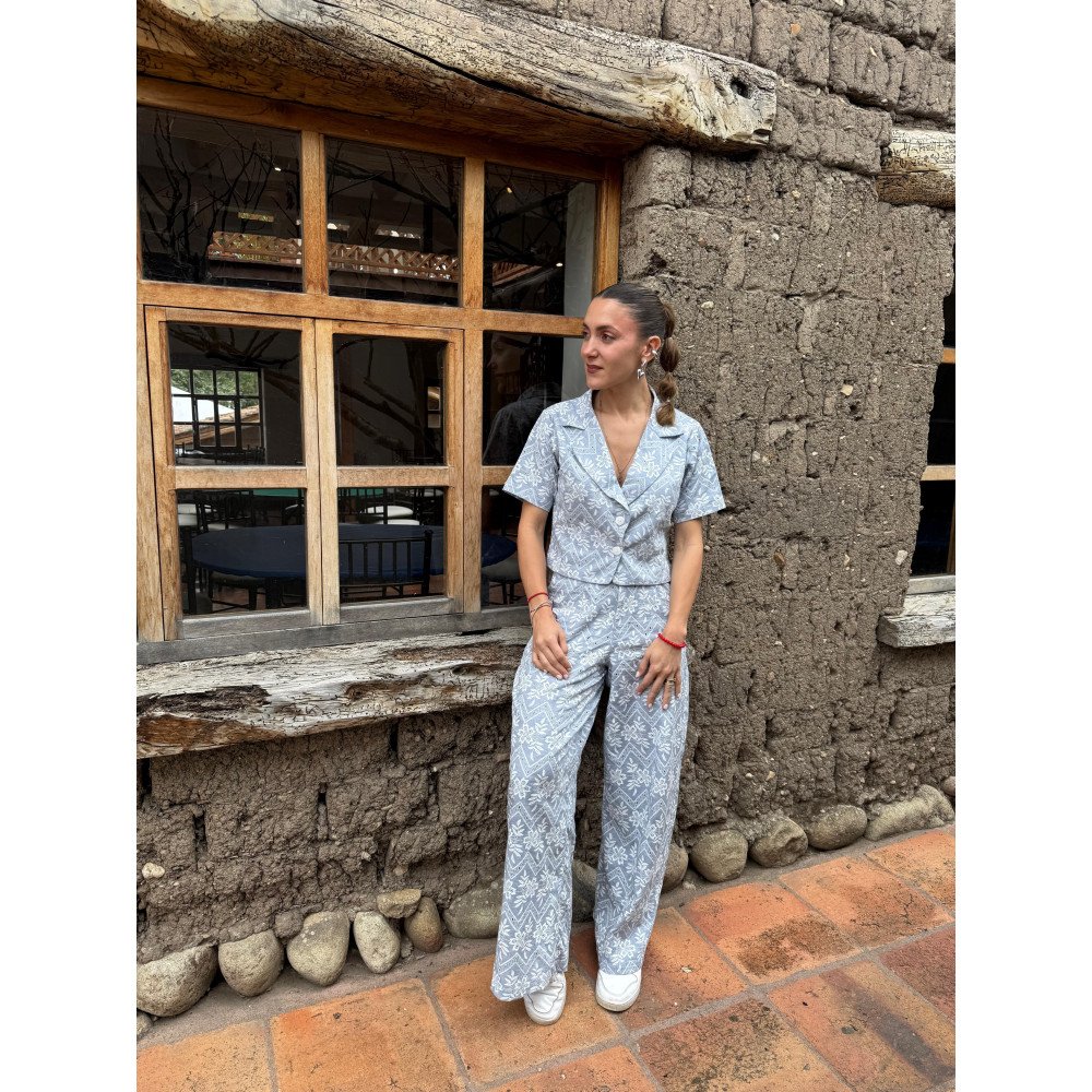 CHAQUETA M-C CELESTE OJALILLO