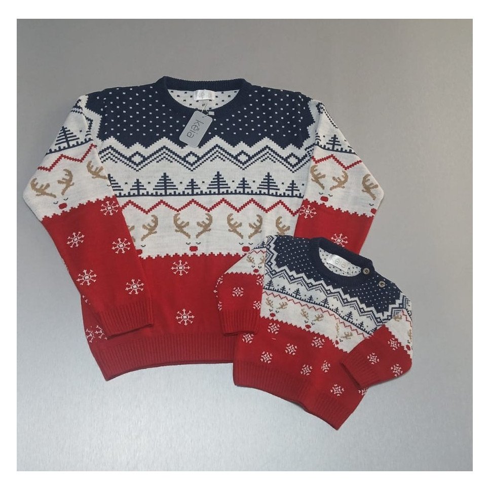 SACO NAVIDEÑO AZUL-ROJO