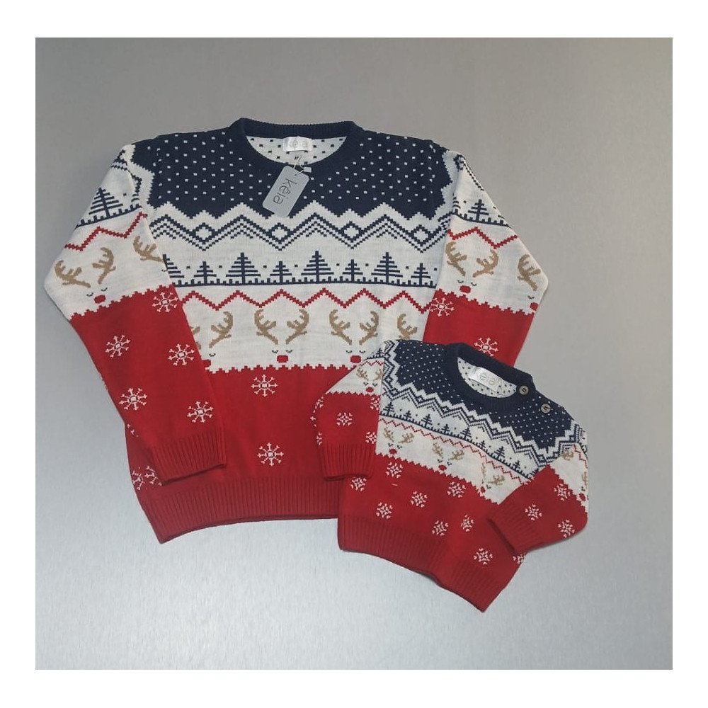 SACO NAVIDEÑO AZUL-ROJO