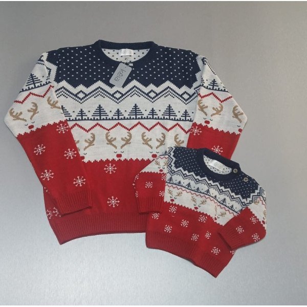 SACO NAVIDEÑO AZUL-ROJO