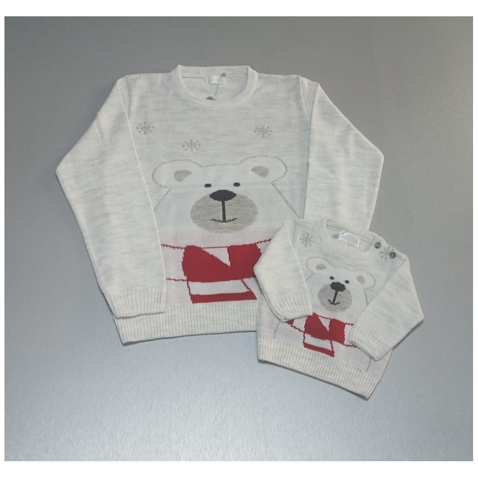 SACO NAVIDEÑO BEIGE OSITO