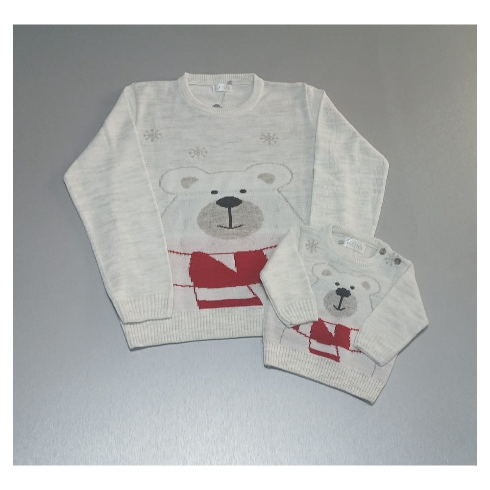 SACO NAVIDEÑO BEIGE OSITO