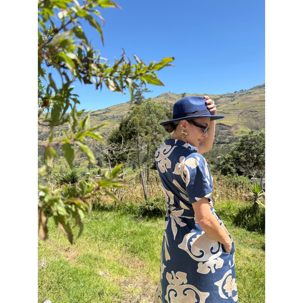 FALDA DISEÑO AZUL-BEIGE