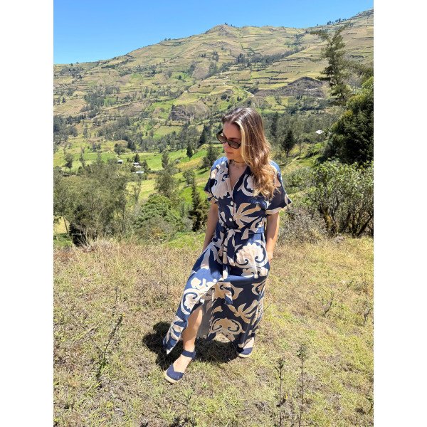 FALDA DISEÑO AZUL-BEIGE