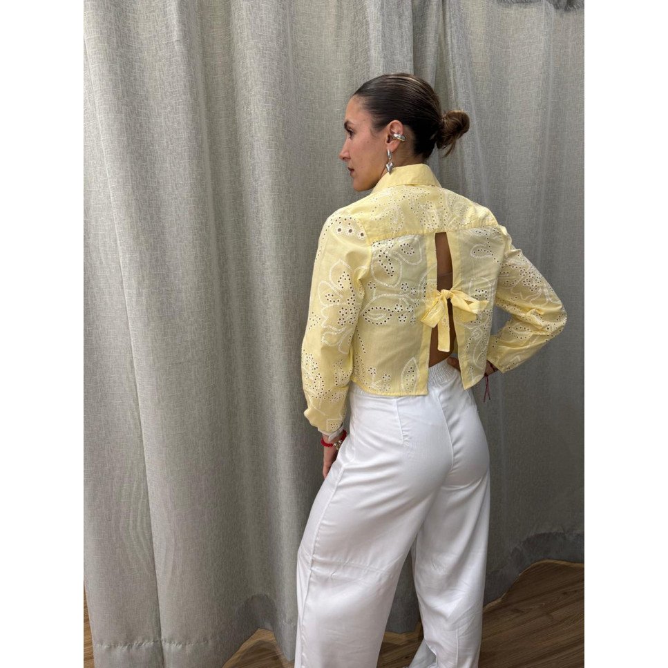 CAMISERA CORTA AMARILLO OJALILLO