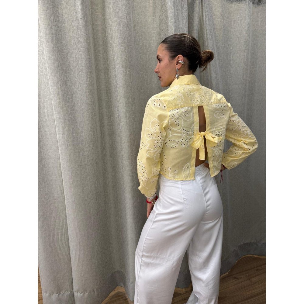 CAMISERA CORTA AMARILLO OJALILLO