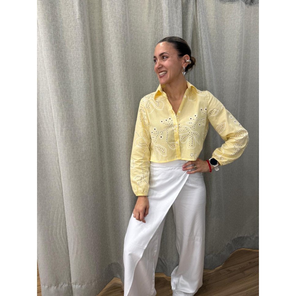CAMISERA CORTA AMARILLO OJALILLO