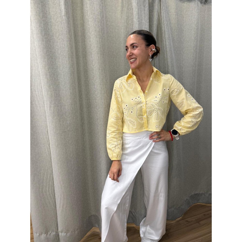 CAMISERA CORTA AMARILLO OJALILLO